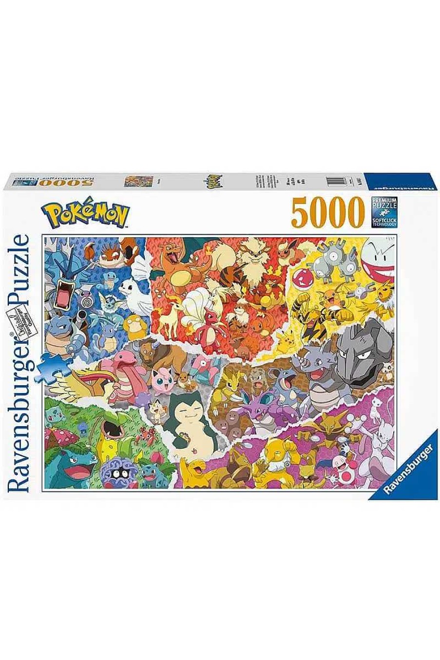 POCKET MONSTER Pokemon Til Bornevaerelset | Pokemon Ravensburger Puslespil Med 5000 Brikker