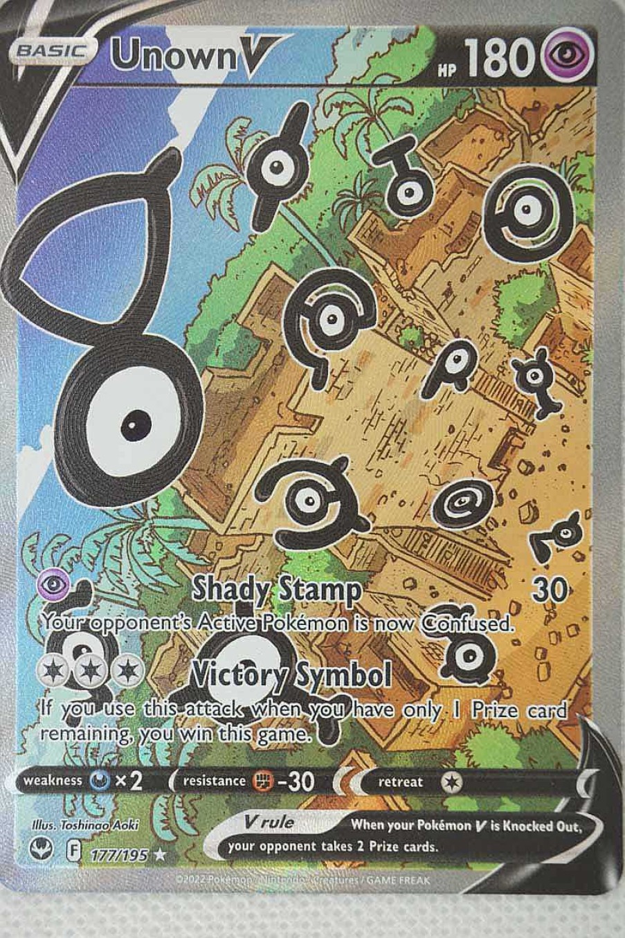 POCKET MONSTER Pokemon Kort | Unown V 177/195 Alternate Art