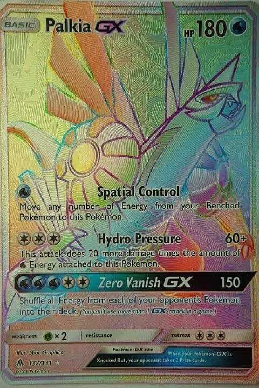 POCKET MONSTER Pokemon Kort | Palkia Gx 132/131 Hyper Rare