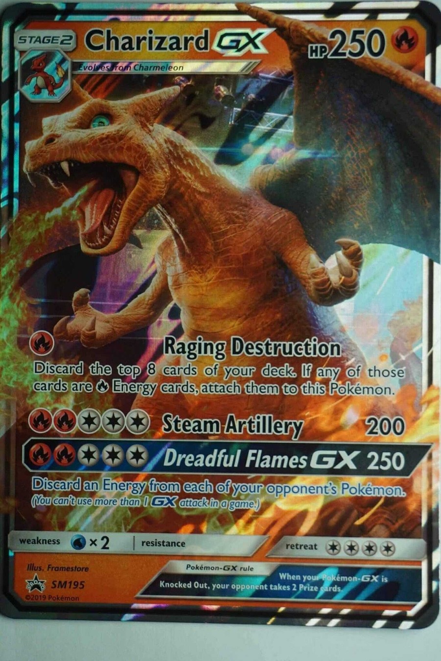 POCKET MONSTER Pokemon Kort | Charizard Gx Sm195 Stor