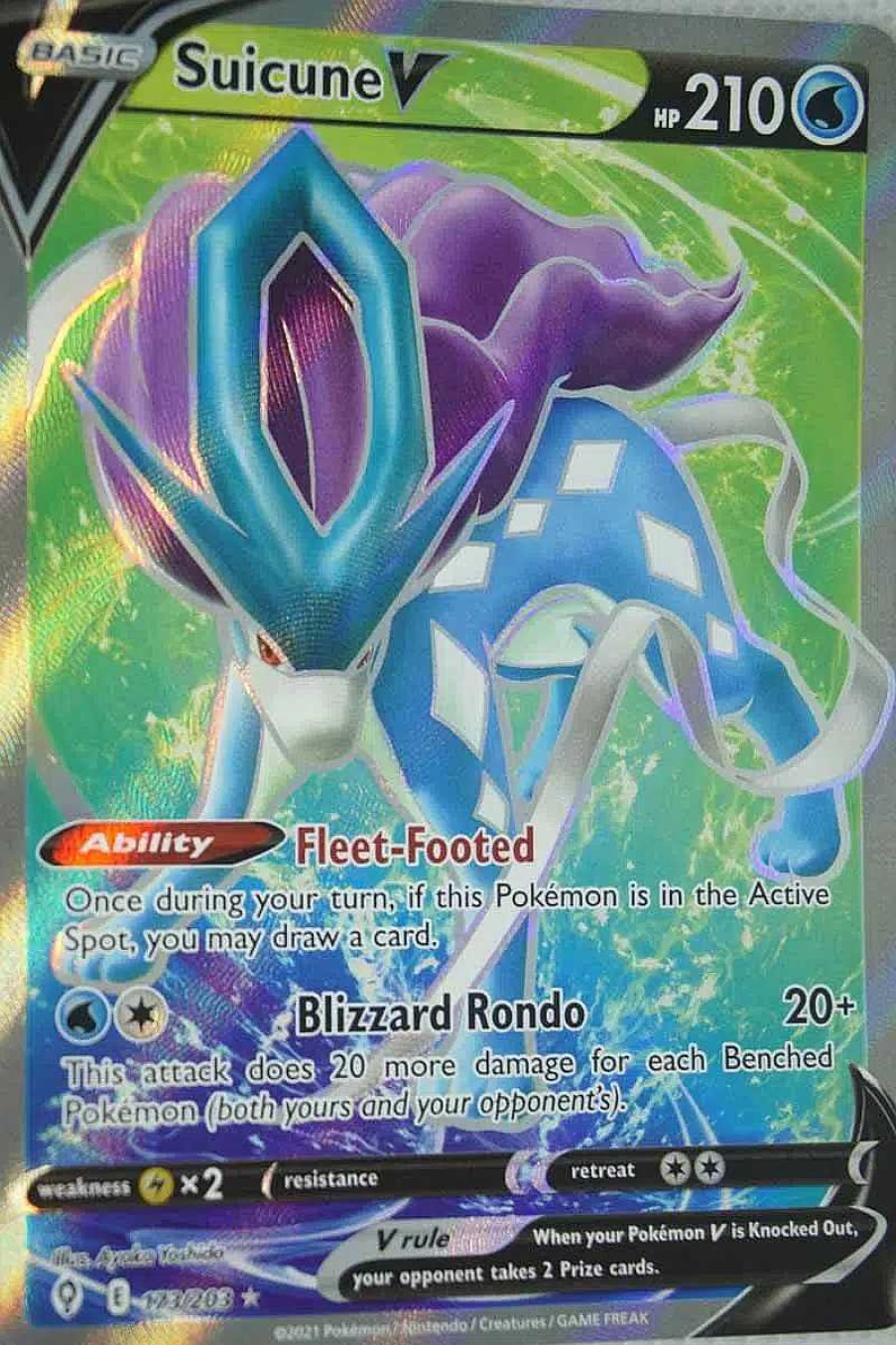 POCKET MONSTER Pokemon Kort | Suicune V 173/203 Full Art