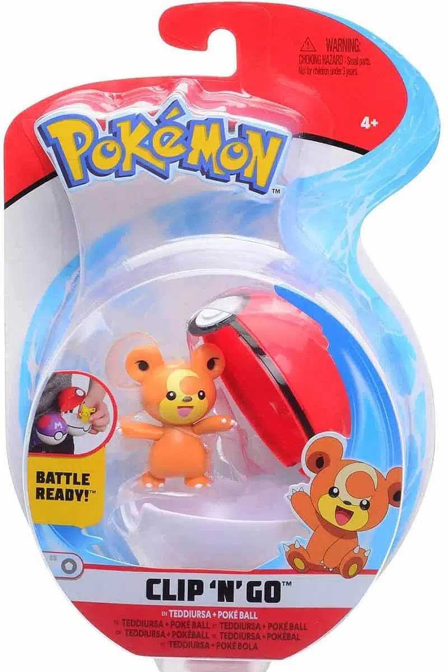 POCKET MONSTER Pokemon Figurer | Teddiursa & Poke Ball