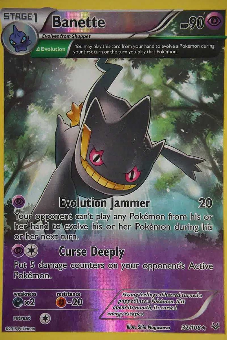 POCKET MONSTER Pokemon Kort | Banette 32/108 Rare Reverse Holo