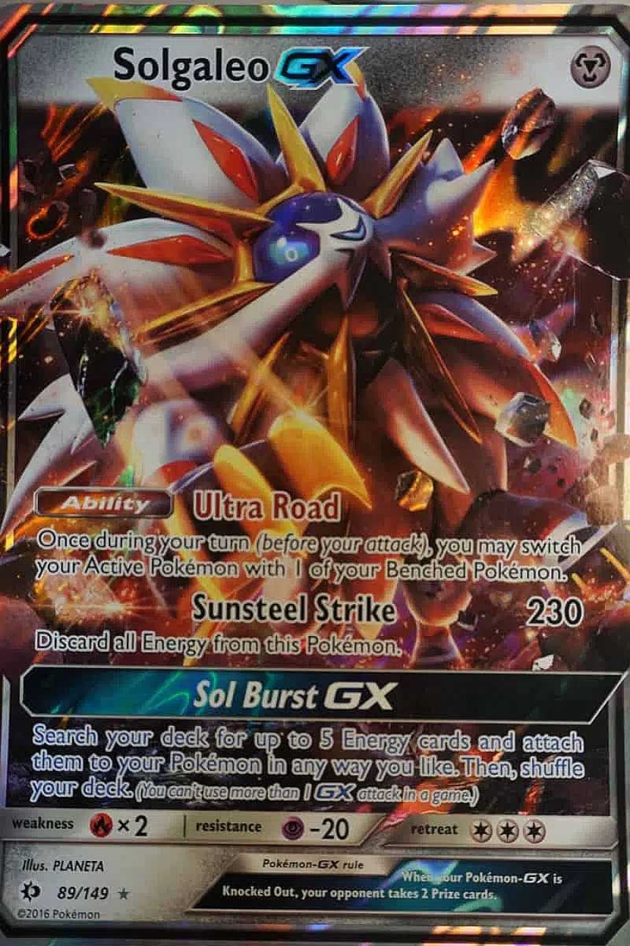 POCKET MONSTER Pokemon Kort | Solgaleo Gx 89/149 Stor