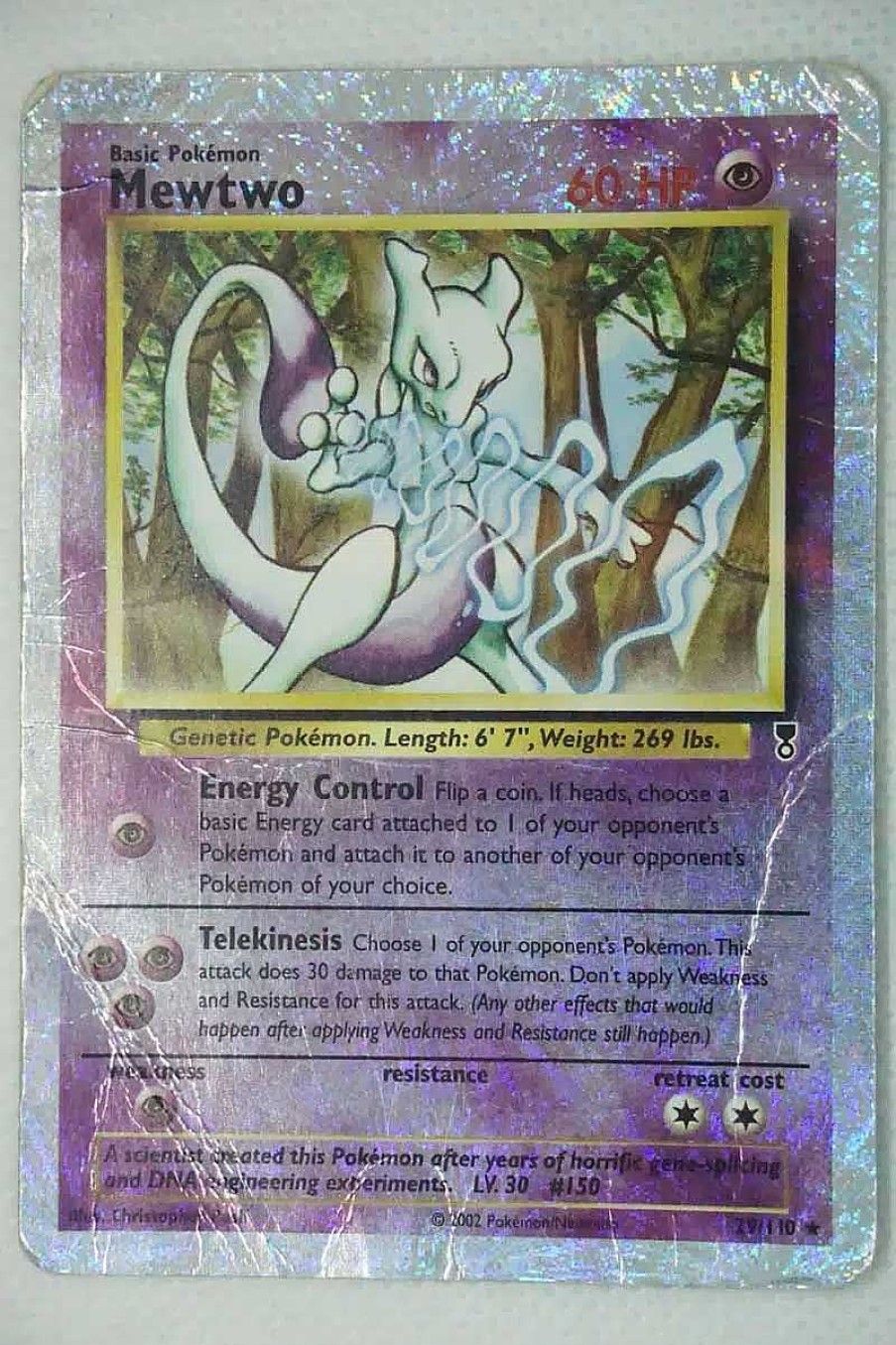 POCKET MONSTER Pokemon Kort | Mewtwo 29/110 Special Holo Edition Brugt