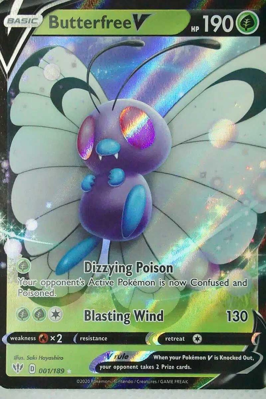 POCKET MONSTER Pokemon Kort | Butterfree V 001/189