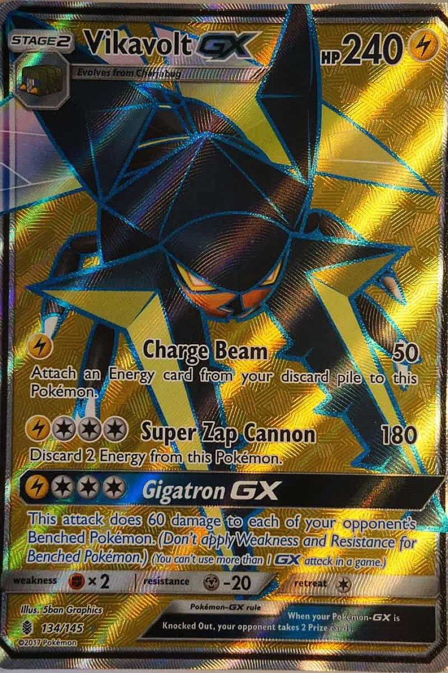 POCKET MONSTER Pokemon Kort | Vikavolt Gx 134/145 Full Art