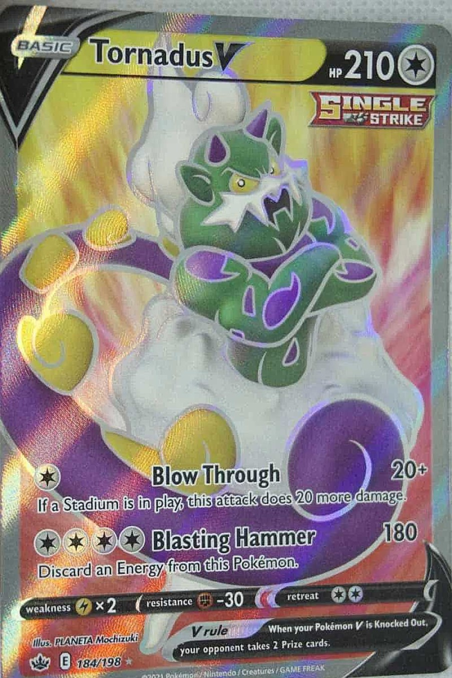 POCKET MONSTER Pokemon Kort | Tornadus V 184/198 Full Art