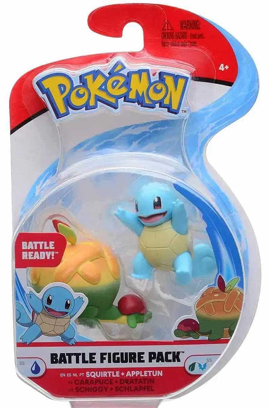 POCKET MONSTER Pokemon Figurer | Squirtle & Appletun Figurer