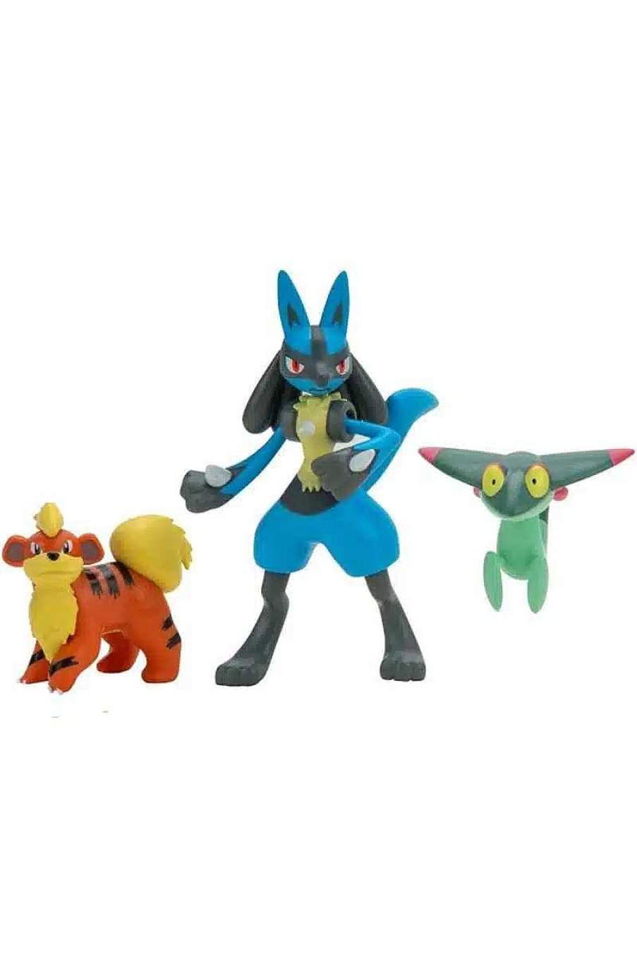 POCKET MONSTER Pokemon Figurer | Lucario Growlithe Og Dreepy Figurer