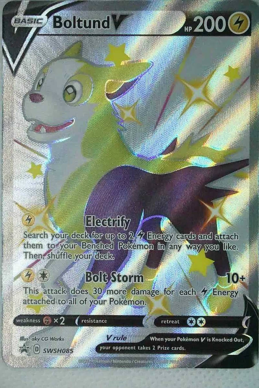 POCKET MONSTER Pokemon Kort | Boltund V Swsh085 Shiny Promo