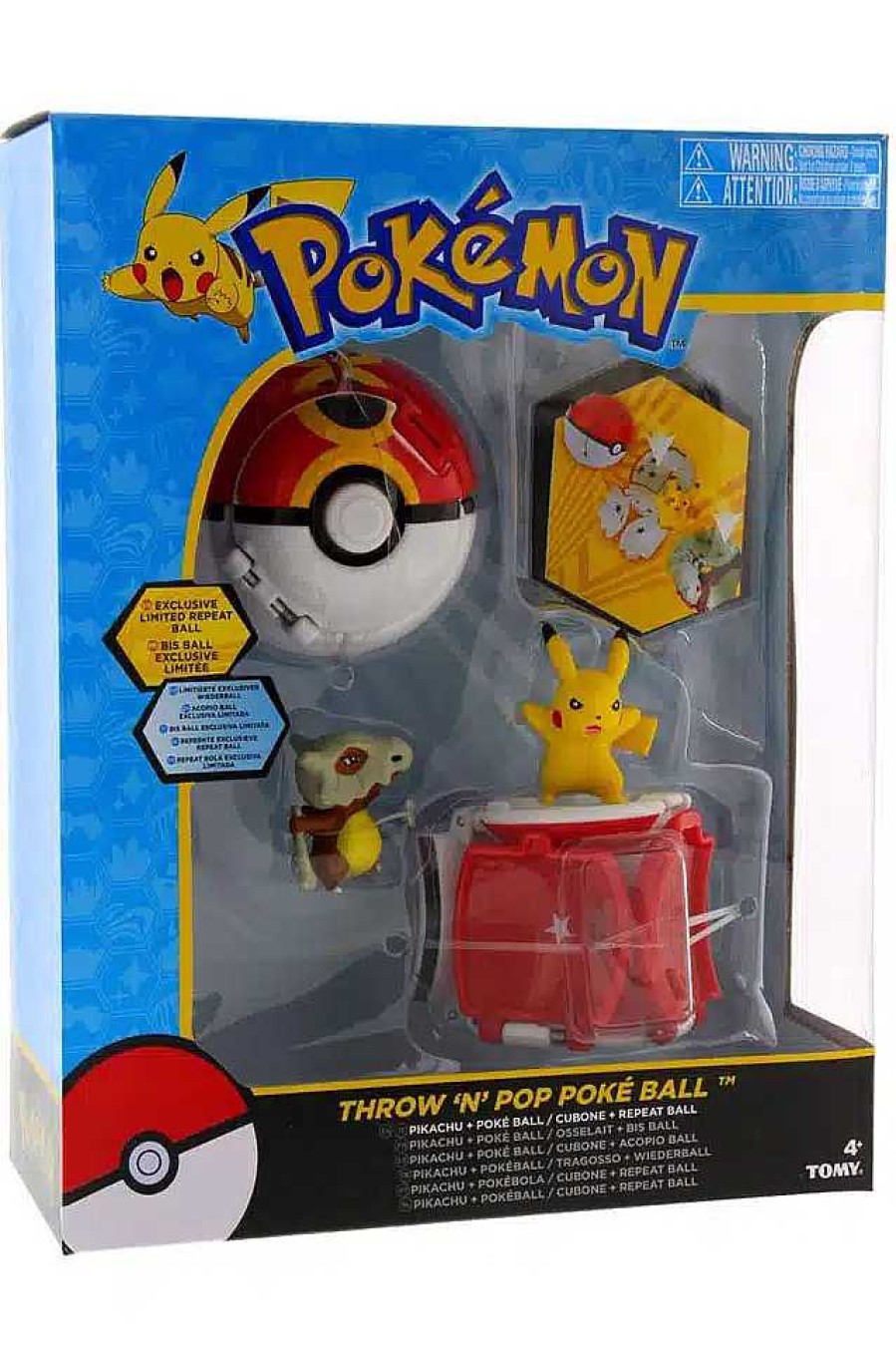 POCKET MONSTER Pokemon Figurer | Cubone & Pikachu Med Balls Fra Tomy