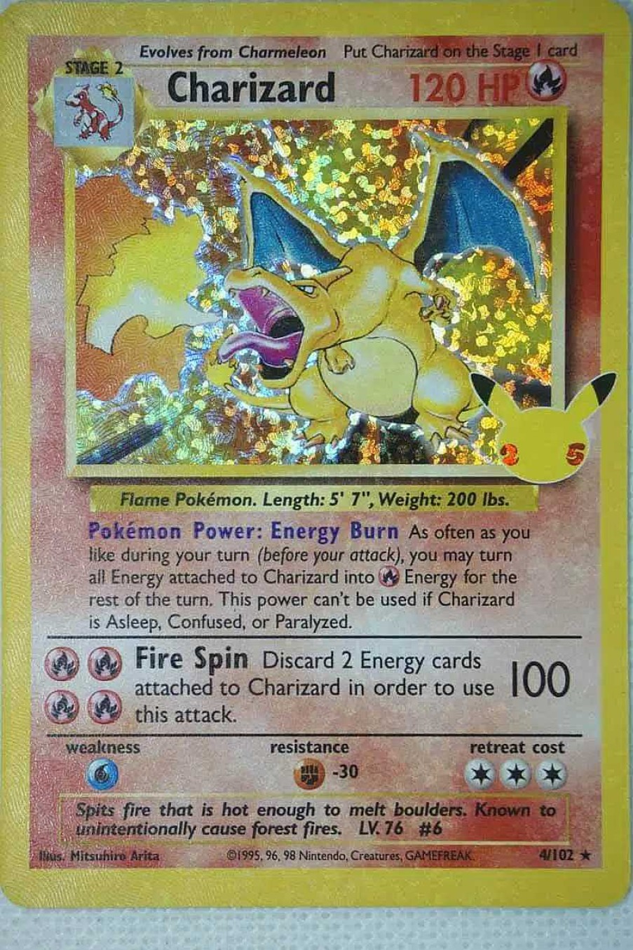 POCKET MONSTER Pokemon Kort | Charizard 4/102 Holo Rare Classic Collection