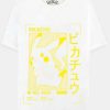 POCKET MONSTER Pokemon Til Bornevaerelset | Hvid T Shirt Med I Pikachu Og Japansk Skrift Small