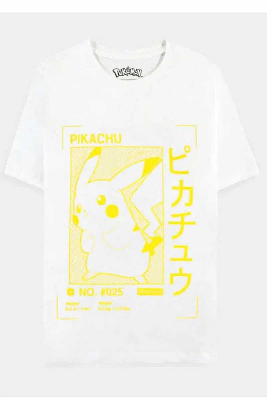 POCKET MONSTER Pokemon Til Bornevaerelset | Hvid T Shirt Med I Pikachu Og Japansk Skrift Small