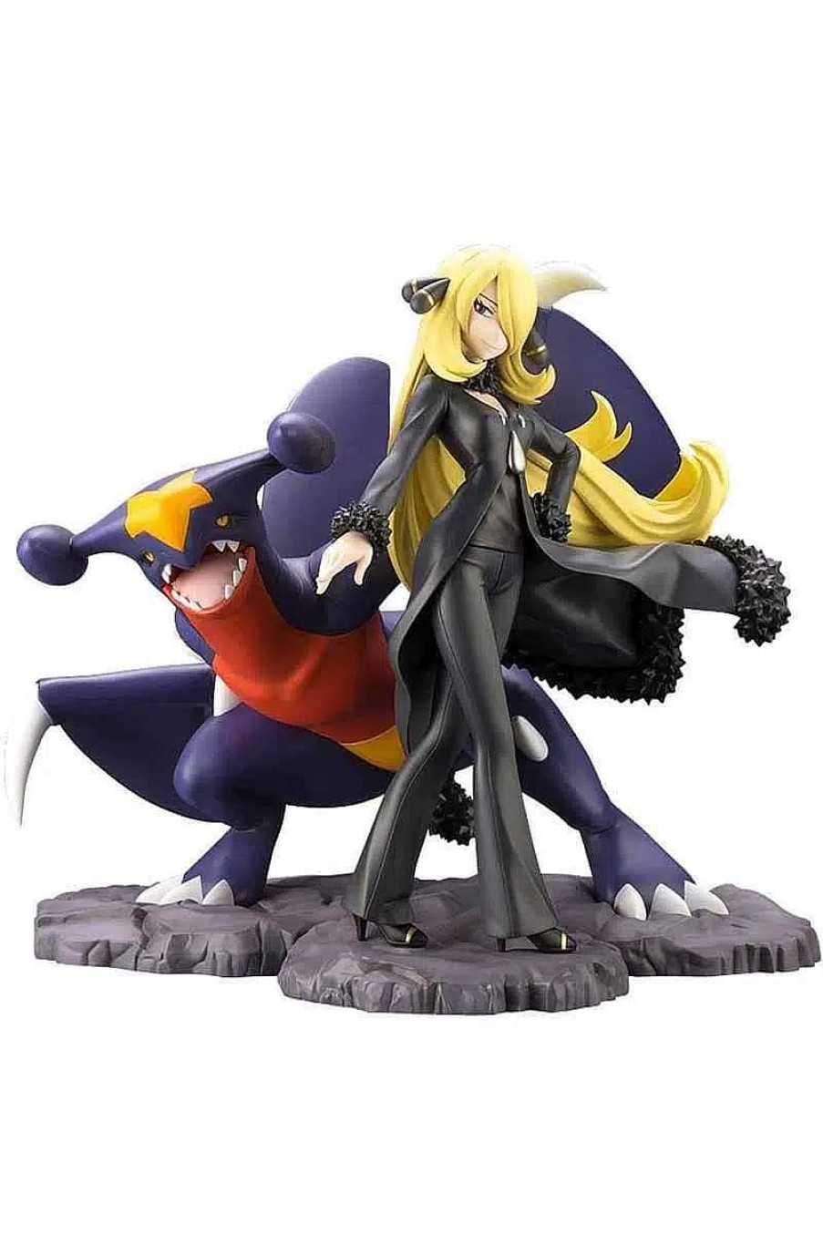 POCKET MONSTER Pokemon Figurer | Japansk Udstillings Figur Cynthia Og Garchomp