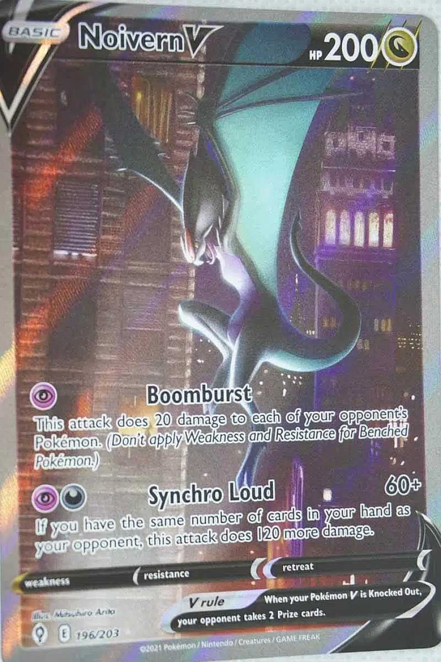 POCKET MONSTER Pokemon Kort | Noivern V 196/203 Alternate Art