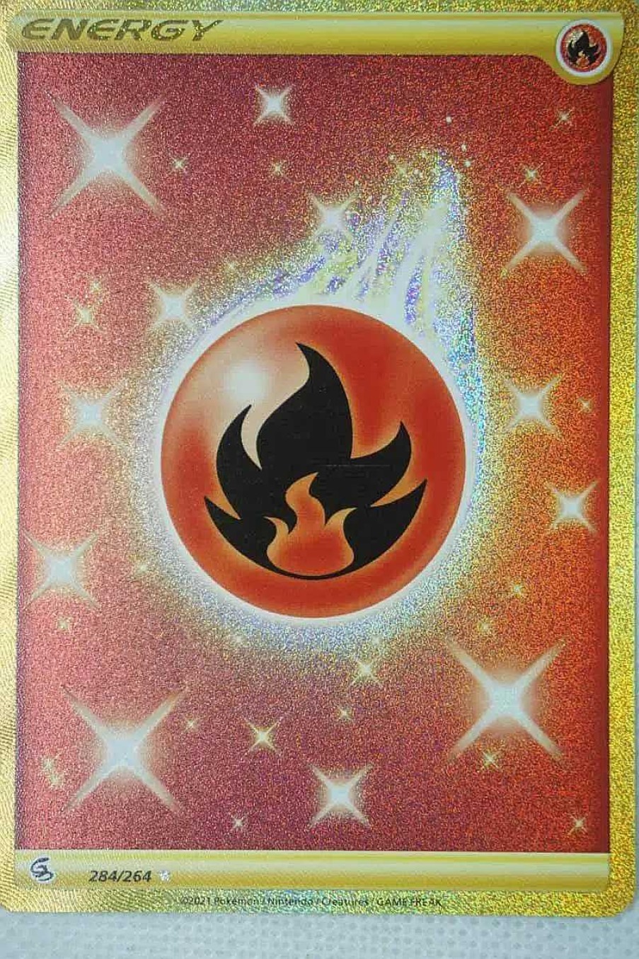 POCKET MONSTER Pokemon Kort | Fire Energy 284/264 Secret Rare