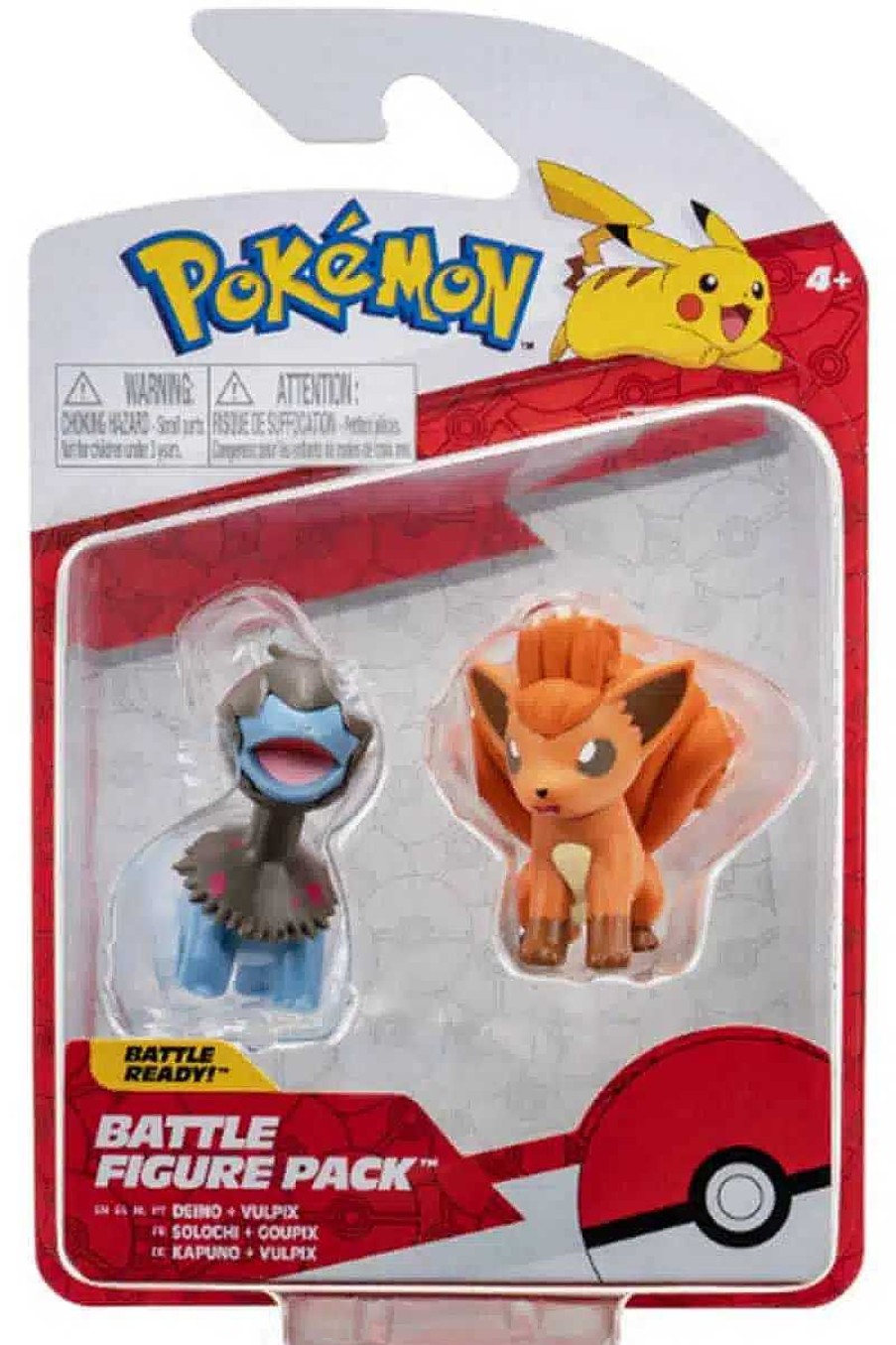 POCKET MONSTER Pokemon Figurer | Vulpix Og Deino Battle Figurer