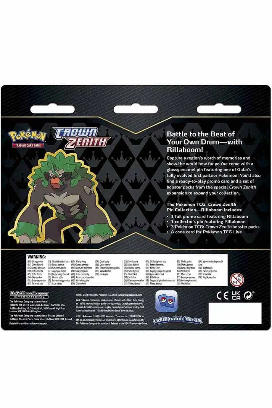 POCKET MONSTER Pokemon Kort | Crown Zenith Pin Blisterpakke Med Rillaboom