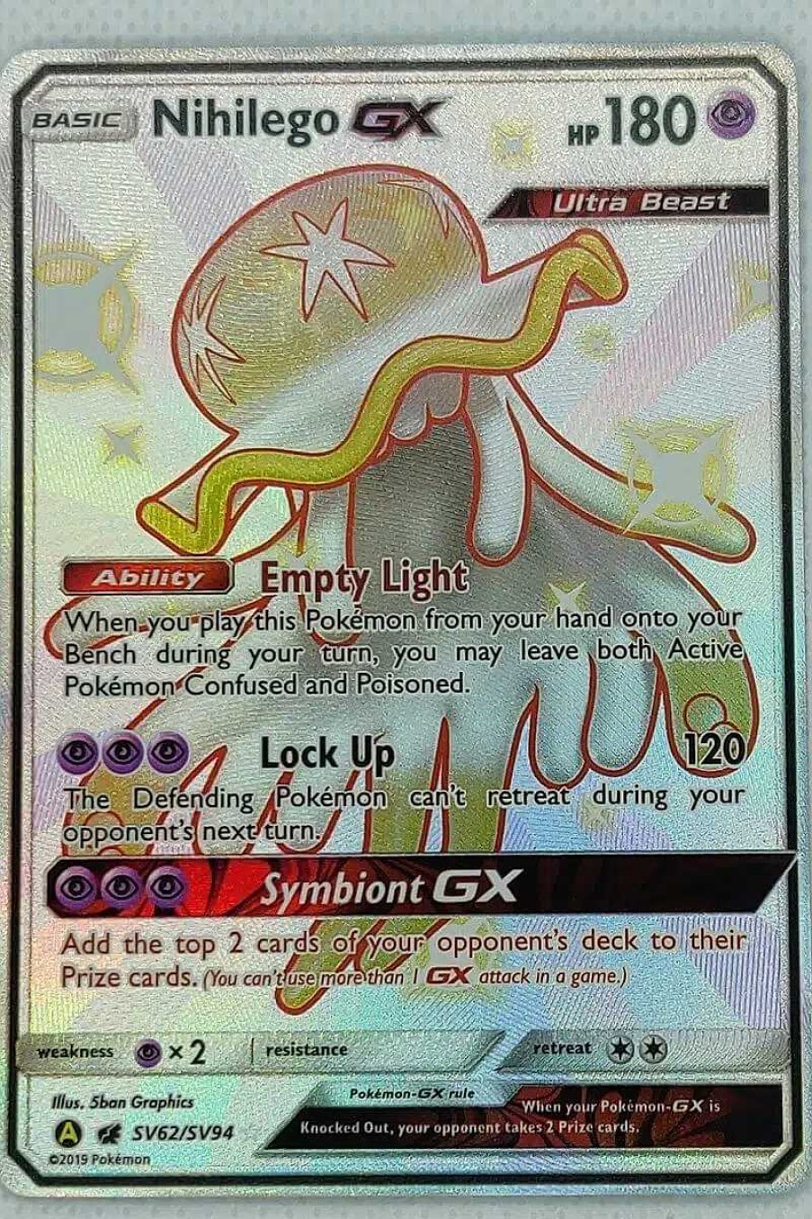 POCKET MONSTER Pokemon Kort | Shiny Nihilego Gx Sv62/Sv94