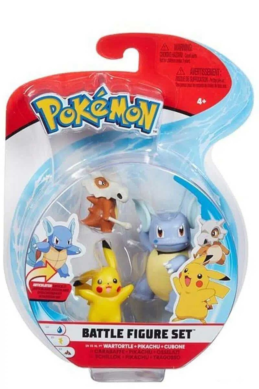 POCKET MONSTER Pokemon Figurer | Wartortle, Pikachu Og Cubone Figurer