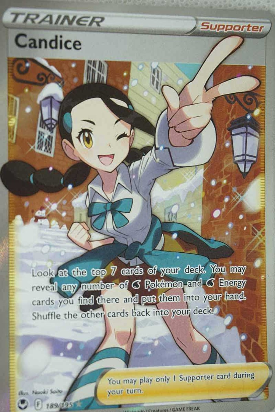 POCKET MONSTER Pokemon Kort | Candice 189/195 Full Art