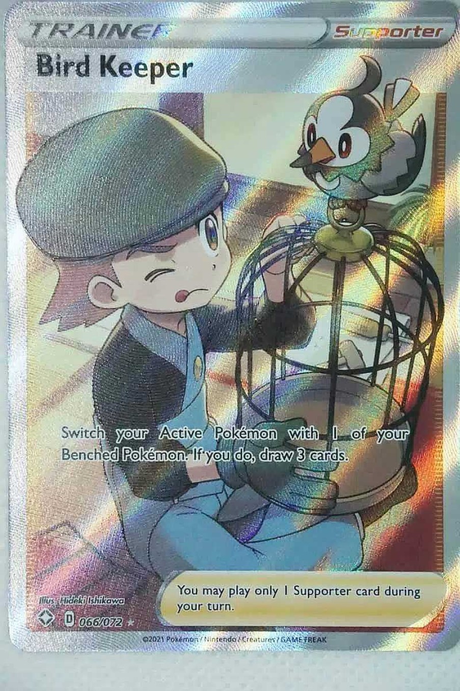 POCKET MONSTER Pokemon Kort | Bird Keeper 066/072 Full Art