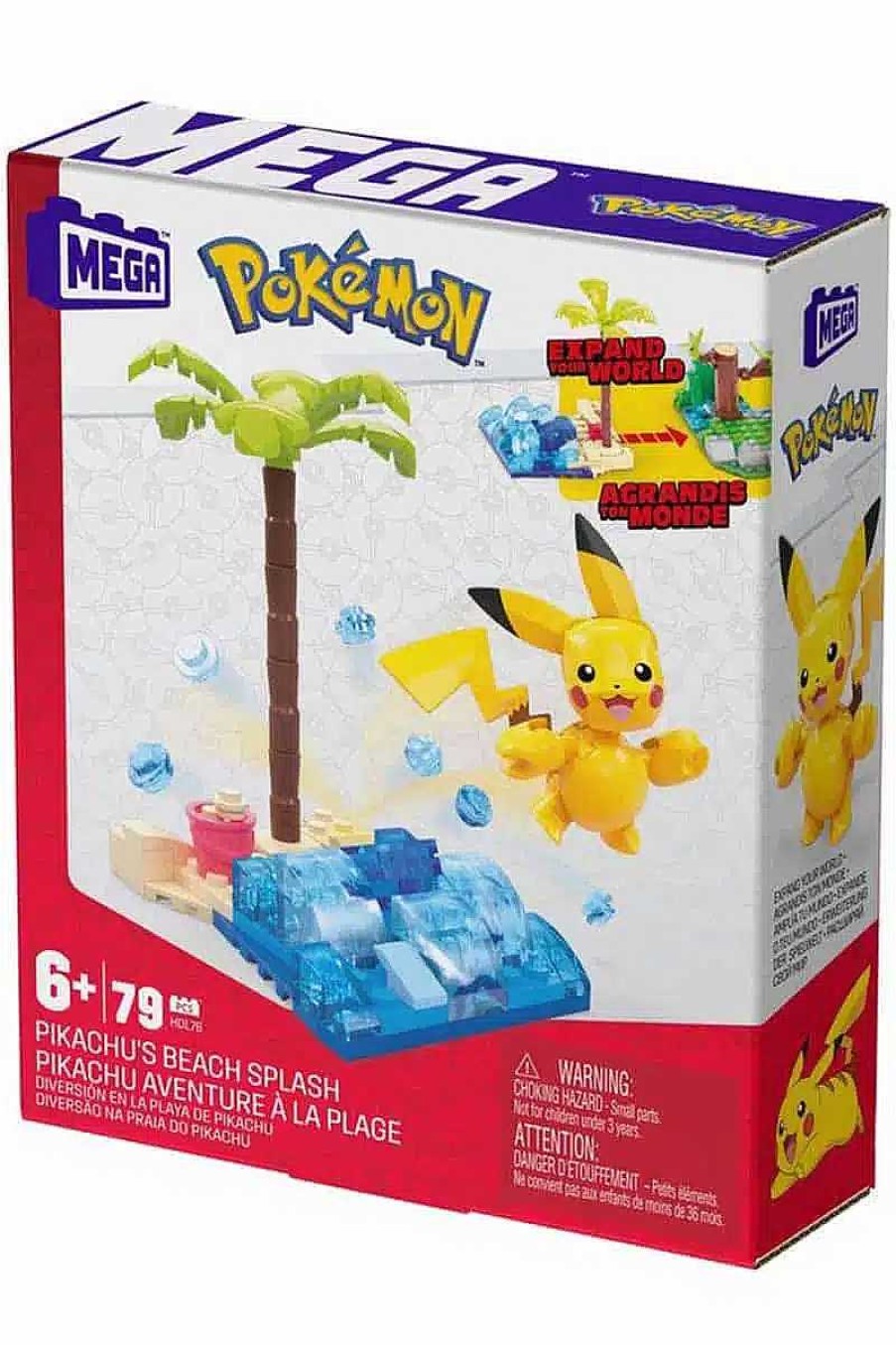 POCKET MONSTER Pokemon Figurer | Pikachu'S Beach Blast Mega Construx