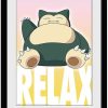 POCKET MONSTER Pokemon Til Bornevaerelset | Indrammet Billede Med Snorlax