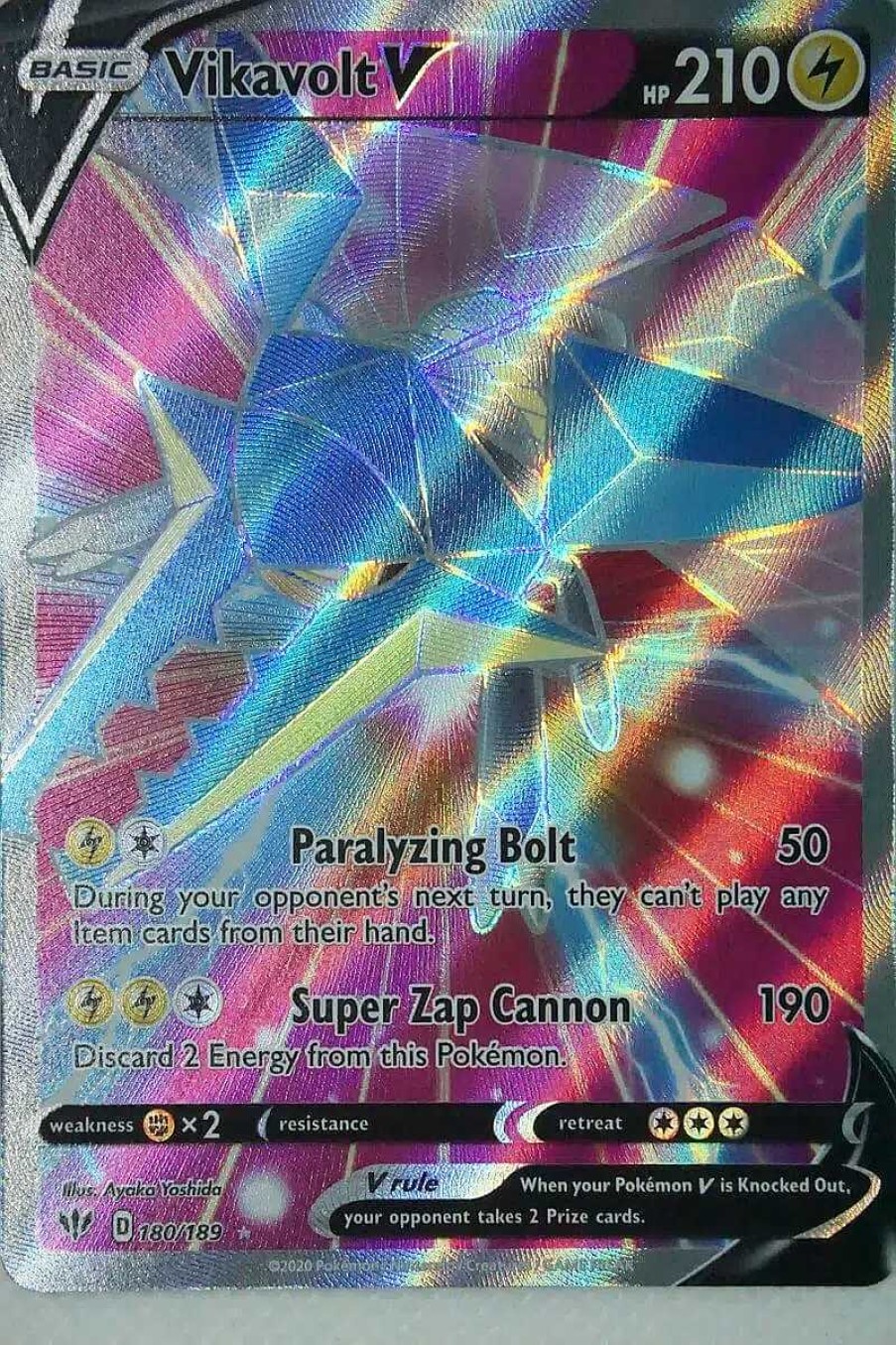 POCKET MONSTER Pokemon Kort | Vikavolt V 180/189 Full Art