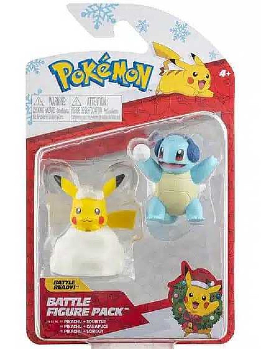 POCKET MONSTER Pokemon Figurer | Squirtle & Pikachu Julefigurer