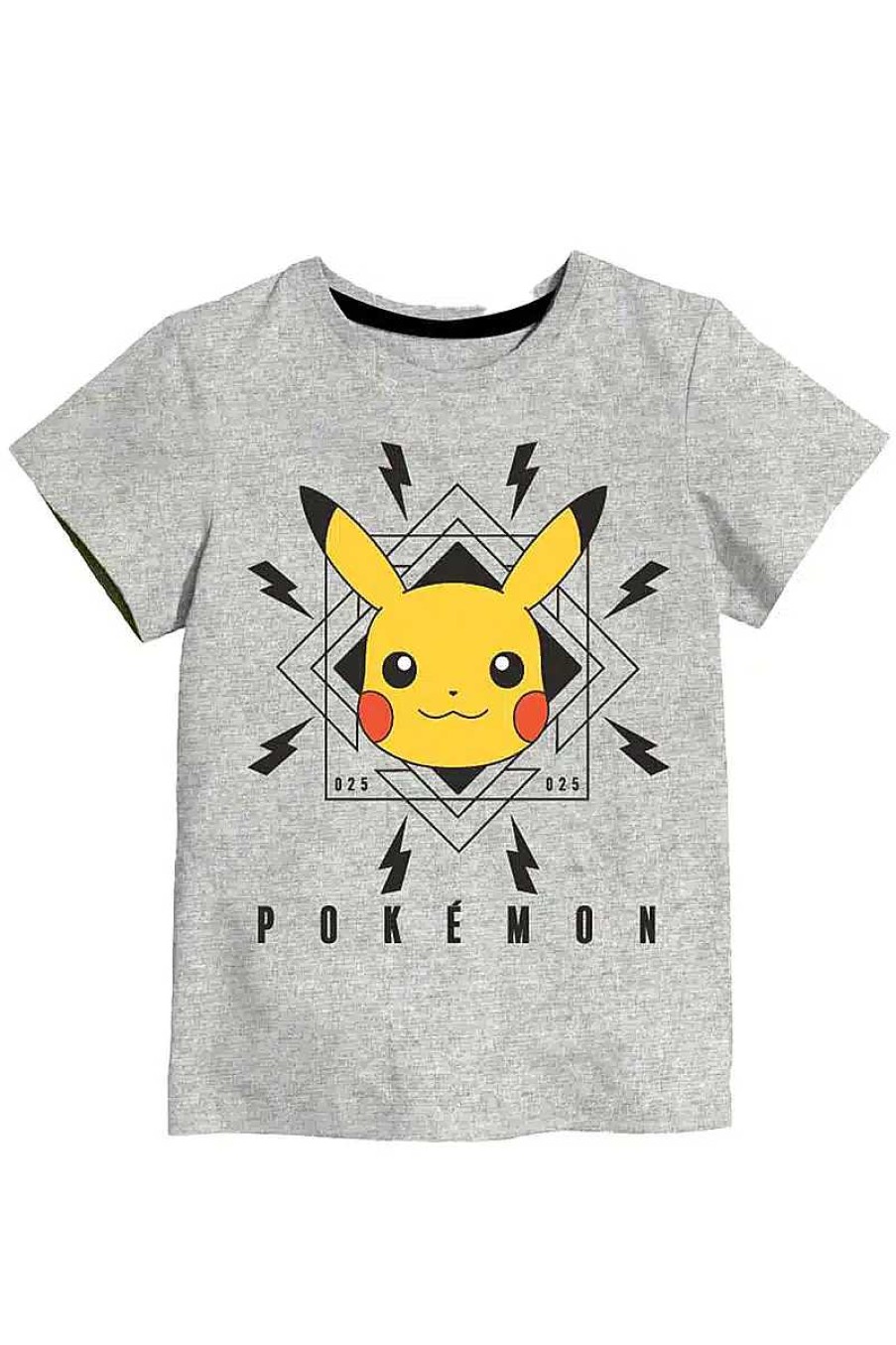 POCKET MONSTER Pokemon Til Bornevaerelset | Gra Pikachu T Shirt Til Born