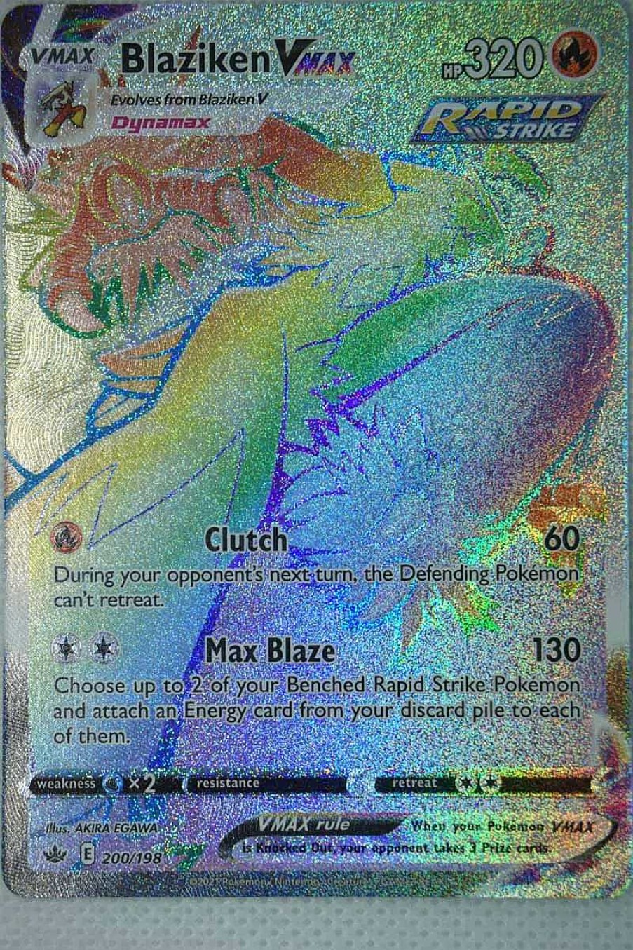 POCKET MONSTER Pokemon Kort | Blaziken Vmax 200/198 Hyper Rare