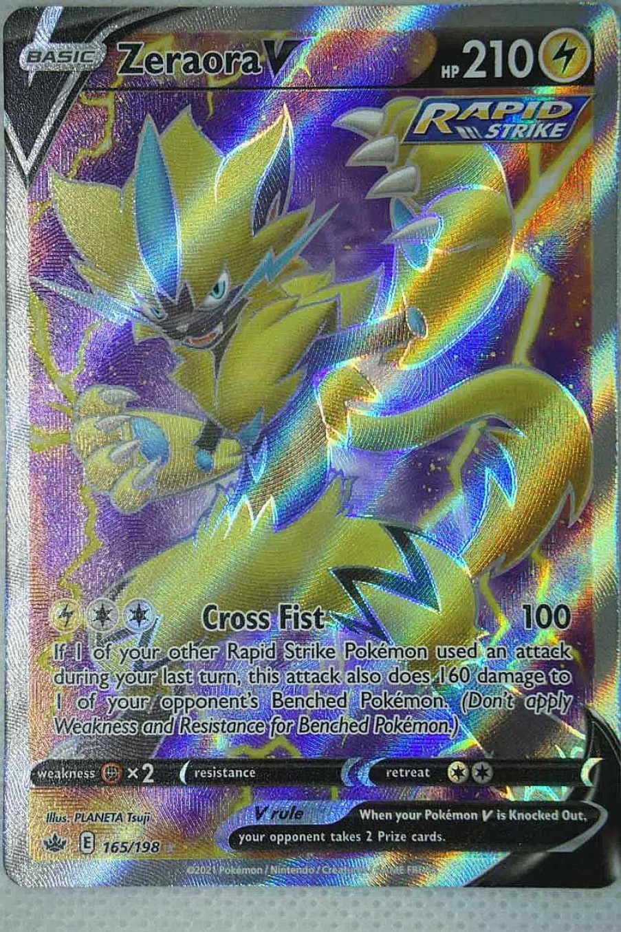 POCKET MONSTER Pokemon Kort | Zeraora V 165/198 Full Art