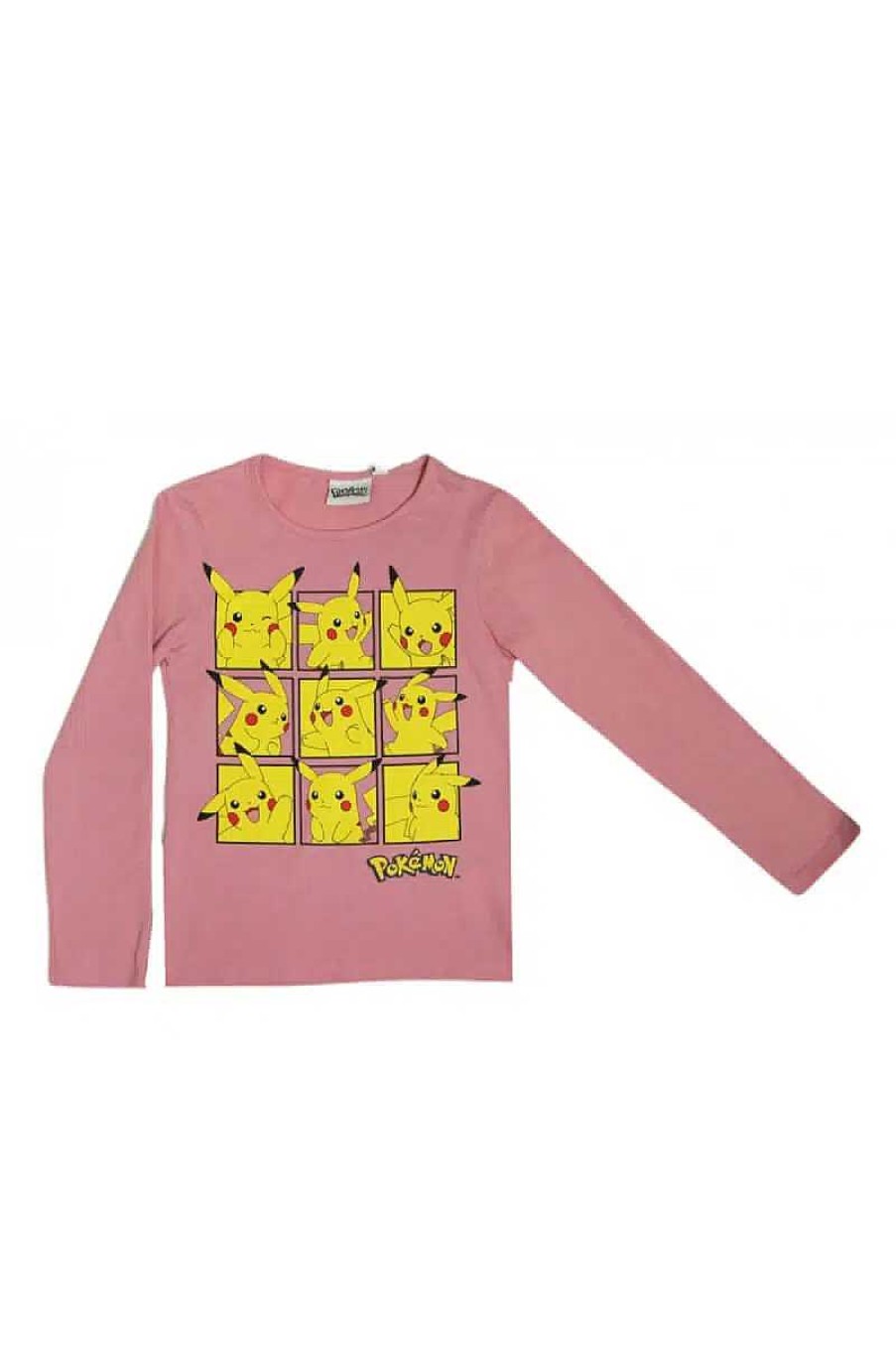 POCKET MONSTER Pokemon Til Bornevaerelset | Lyserod Pikachu Bluse I Bornestorrelser