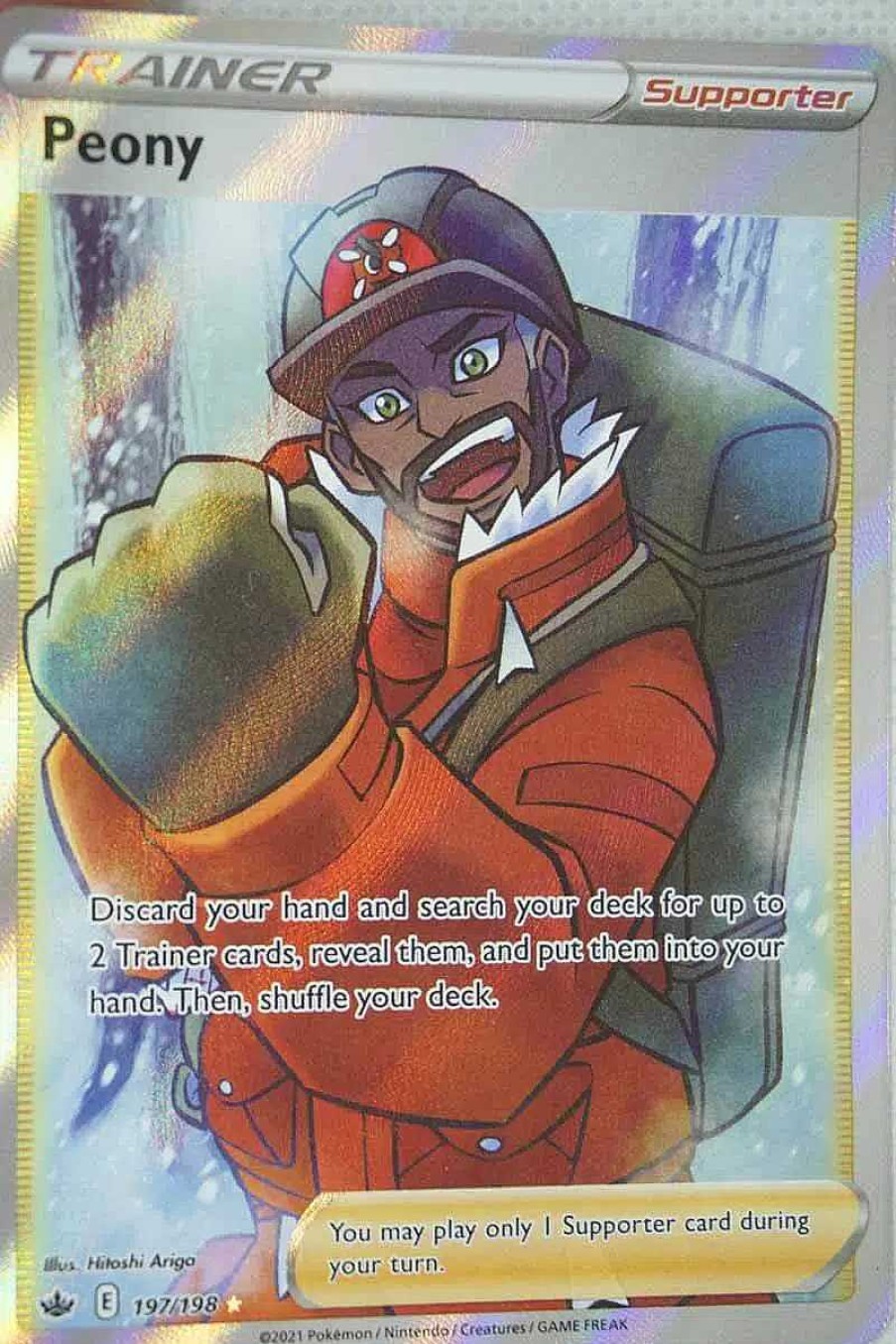 POCKET MONSTER Pokemon Kort | Peony 197/198 Full Art