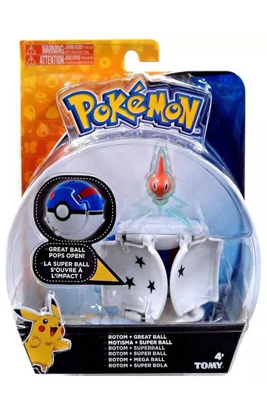 POCKET MONSTER Pokemon Figurer | Rotom Og Great Ball Fra Tomy