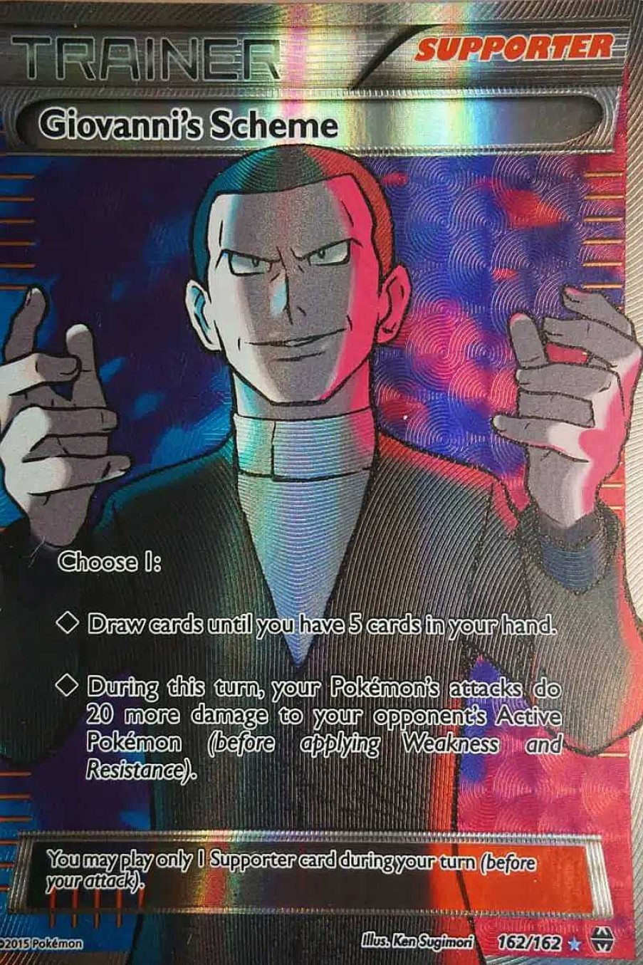 POCKET MONSTER Pokemon Kort | Giovanni'S Scheme 162/162 Full Art