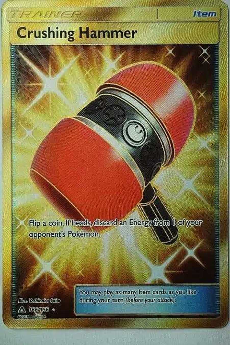 POCKET MONSTER Pokemon Kort | Crushing Hammer 166/156 Secret Rare