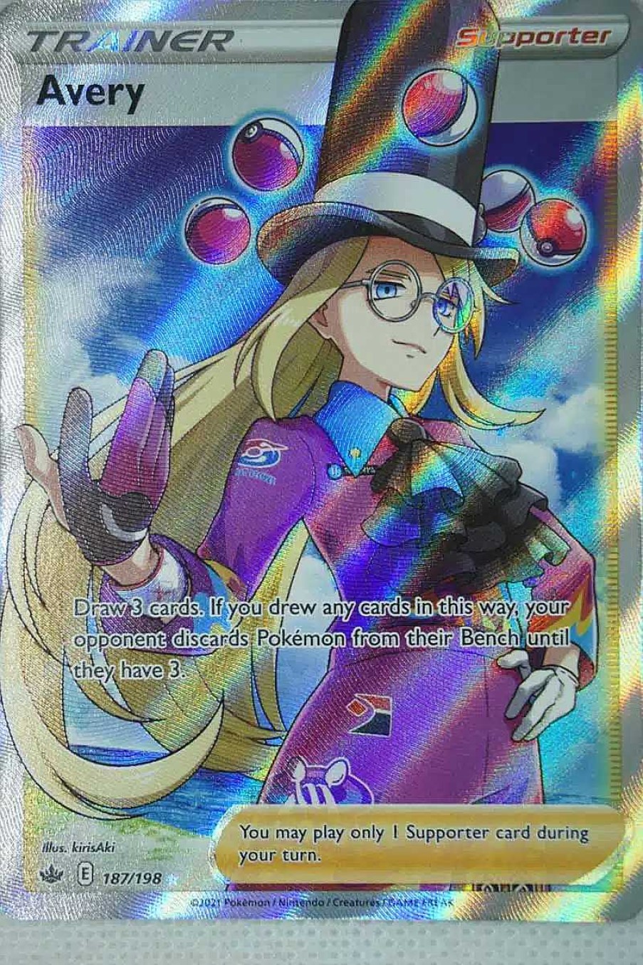 POCKET MONSTER Pokemon Kort | Avery 187/198 Full Art