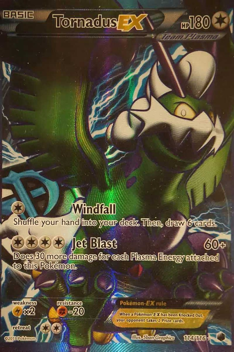 POCKET MONSTER Pokemon Kort | Tornadus Ex 114/116 Full Art