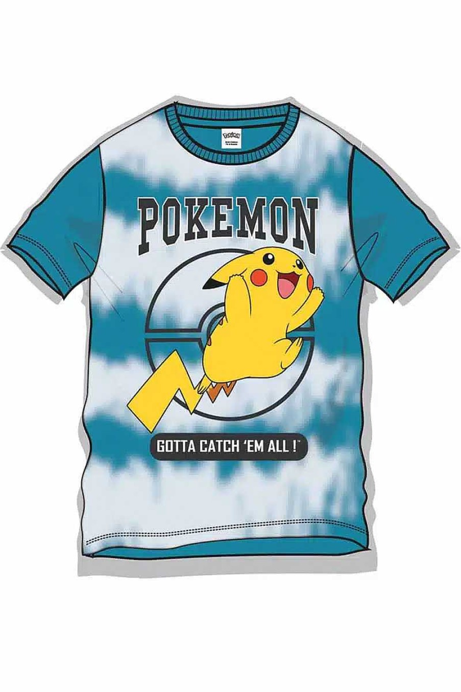 POCKET MONSTER Pokemon Til Bornevaerelset | Tie Dye T Shirt Med Pikachu Til Born