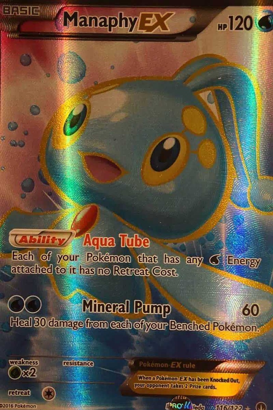 POCKET MONSTER Pokemon Kort | Manaphy Ex 116/122 Full Art