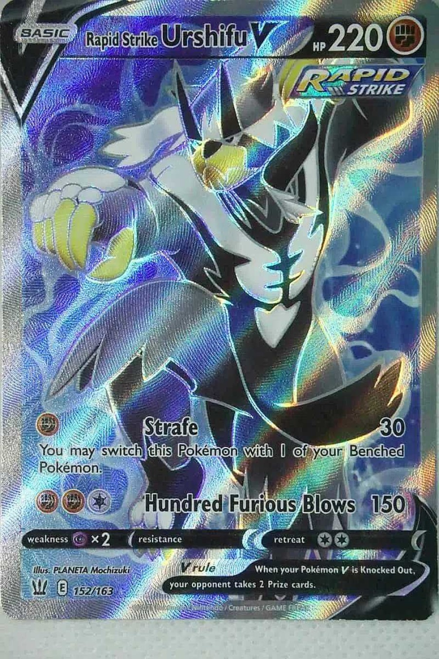 POCKET MONSTER Pokemon Kort | Rapid Strike Urshifu V 152/163 Full Art