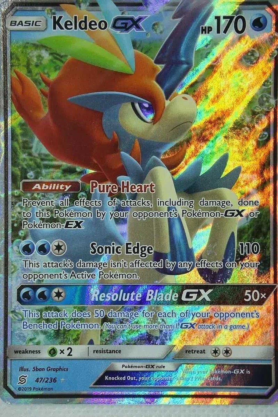 POCKET MONSTER Pokemon Kort | Keldeo Gx 47/236