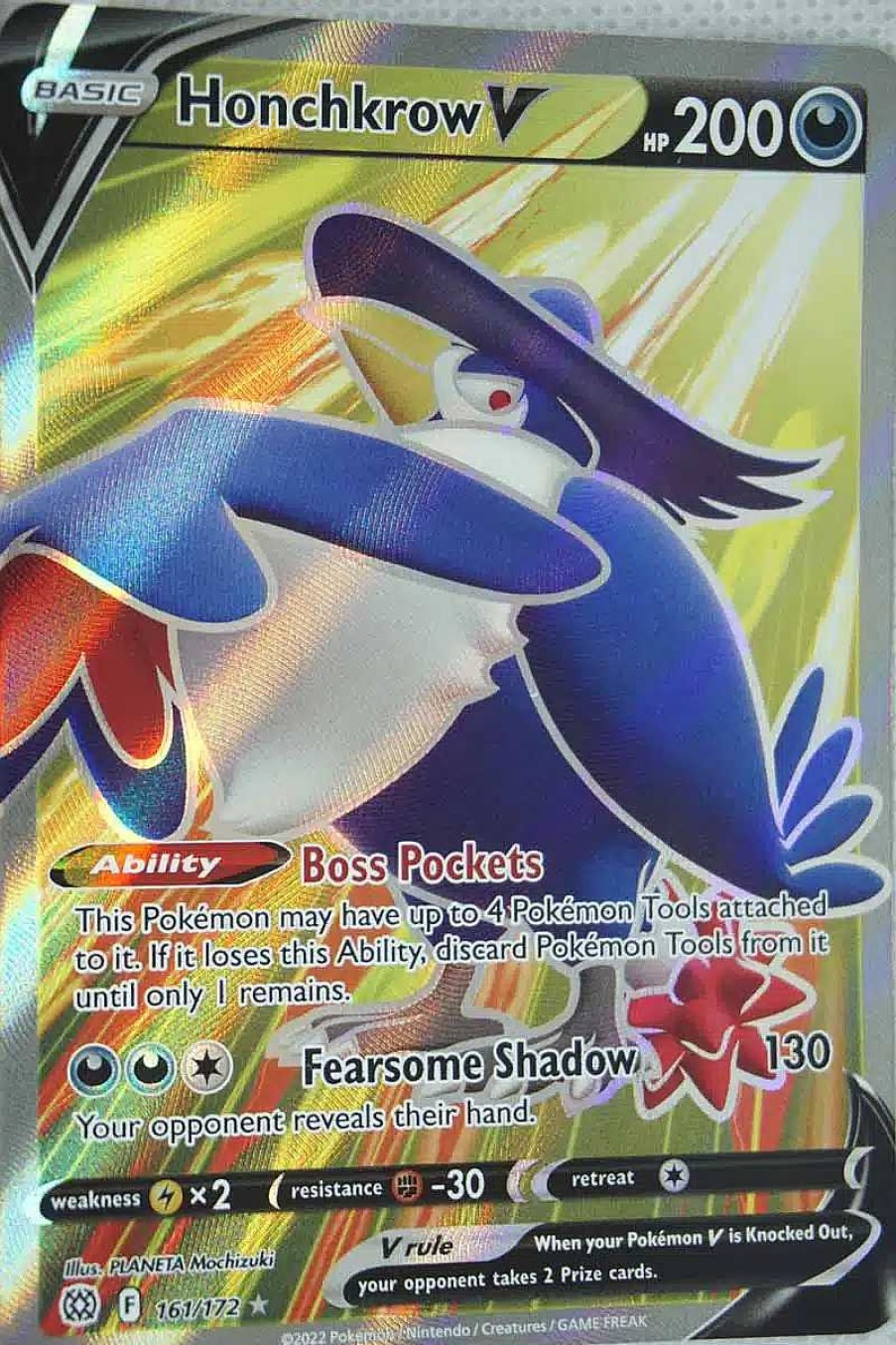 POCKET MONSTER Pokemon Kort | Honchkrow V 161/172 Full Art