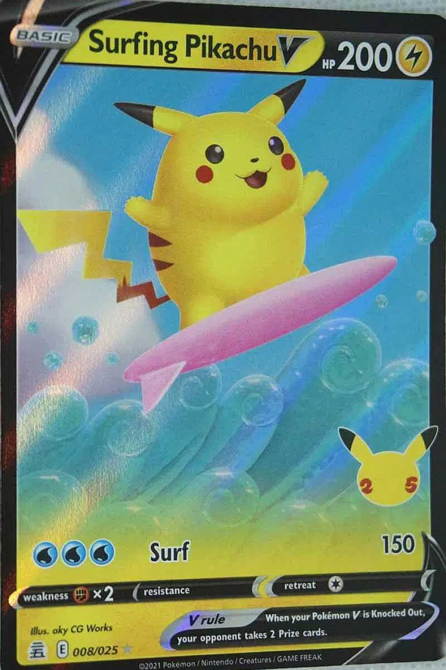 POCKET MONSTER Pokemon Kort | Surfing Pikachu V 8/25