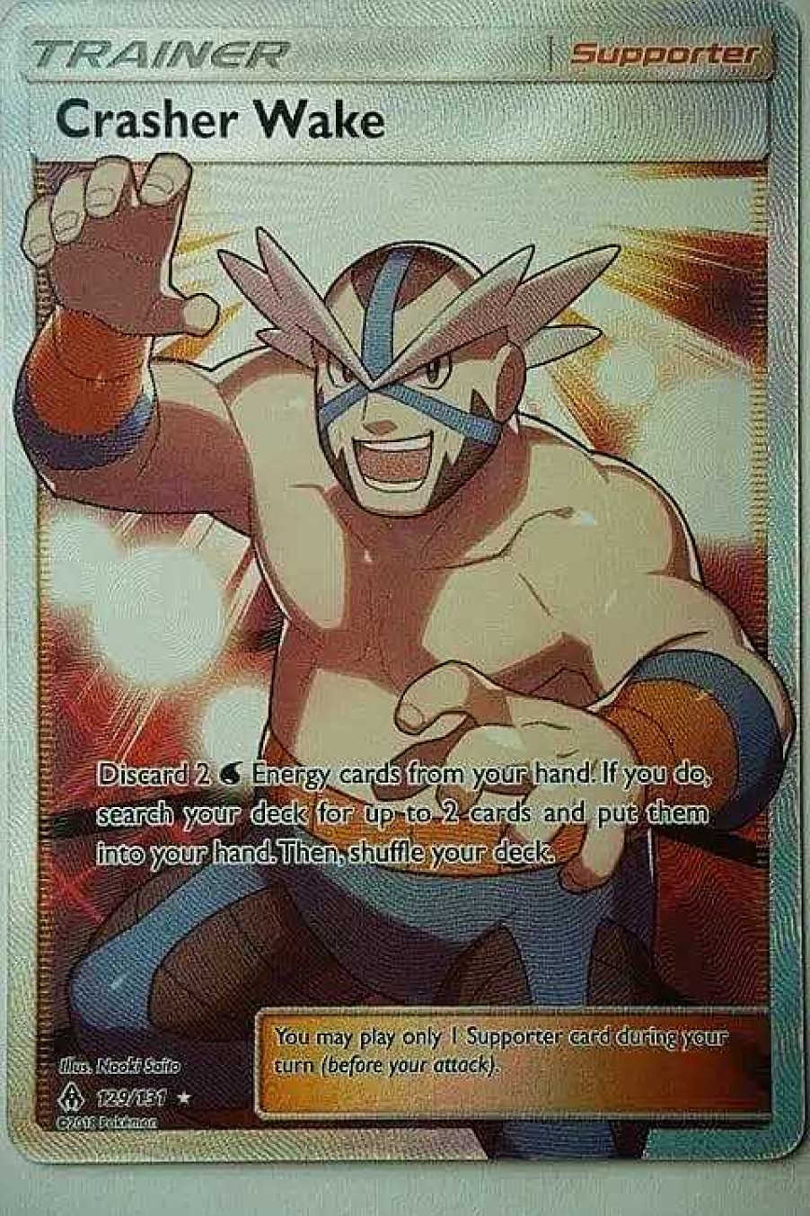 POCKET MONSTER Pokemon Kort | Crasher Wake 129/131 Full Art