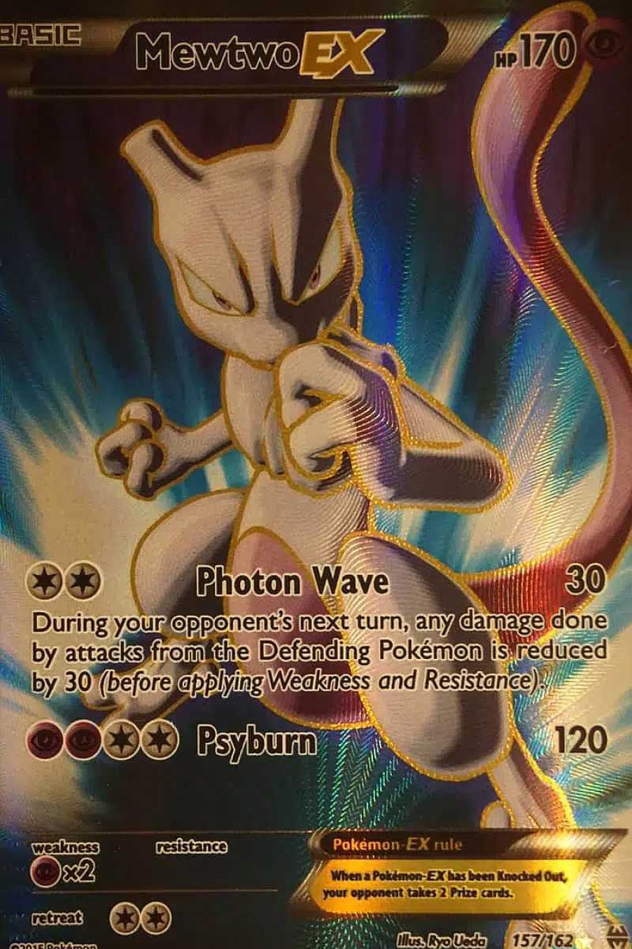 POCKET MONSTER Pokemon Kort | Mewtwo Ex 157/162 Full Art